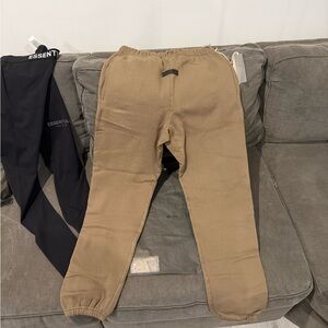 Essentials Brown Joggers with original packaging